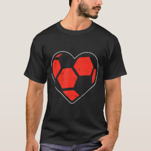 T-shirt Ballon de football coeur Saint Valentin Sport L