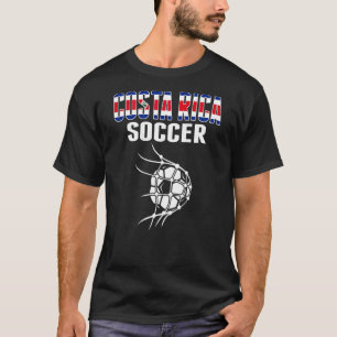 T-shirt Ballon de football du Costa Rica dans le filet Foo