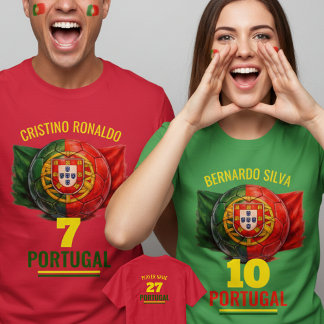 T-shirt Ballon de Football du Patrimoine National du Portu