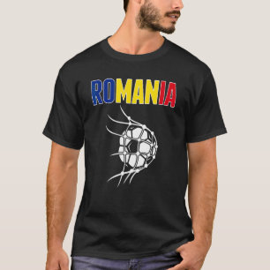 T-shirt Ballon de football roumain dans le filet Soutenir