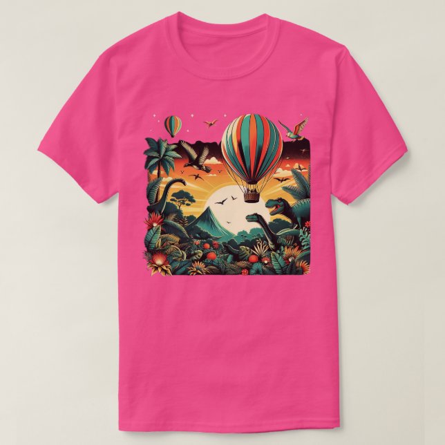 T-shirt ballon volant au-dessus d'une forêt vibrante avec  (Design devant)