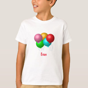 T-shirt Ballons d'anniversaire avec nom