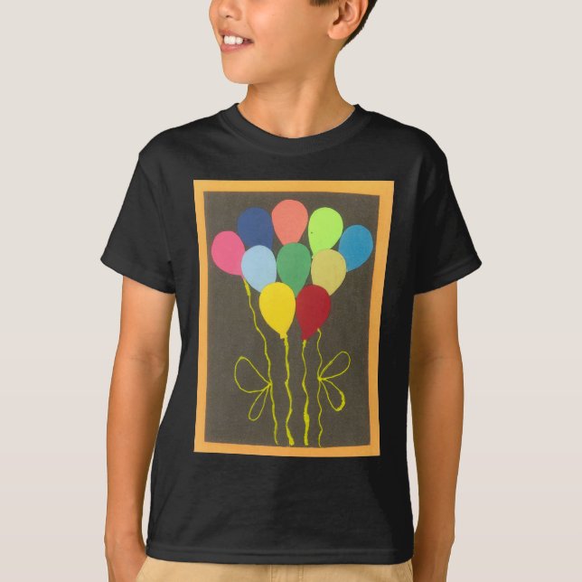 T-shirt Ballons d'anniversaire colorés Design graphique (Devant)
