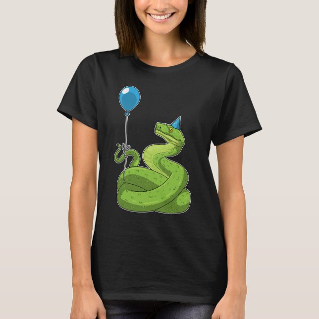 T-shirt Ballons d'anniversaire de serpent (Devant)