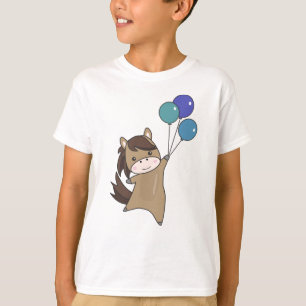 T-shirt Ballons de cheval mouches mignons animaux pour enf