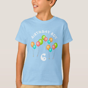 T-shirt Ballons de fête colorés Anniversaire Garçon Bleu