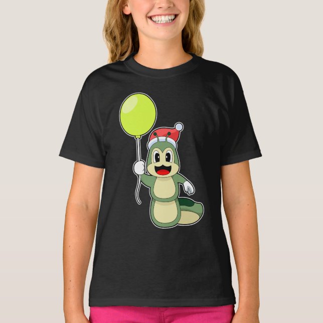 T-shirt Ballons de Noël de la chenille (Devant)