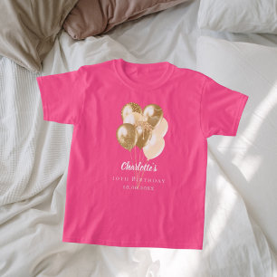 T-shirt Ballons d'or rose