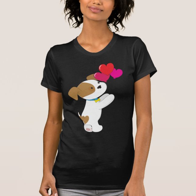 T-shirt Ballons mignons de chiot (Devant)