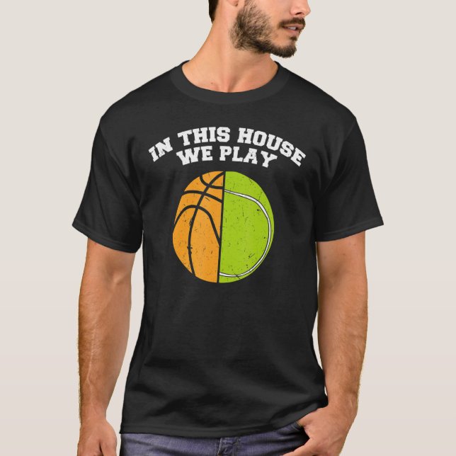 T-shirt Ballons Nous Jouons Ball Maman Papa Tennis Basketb (Devant)