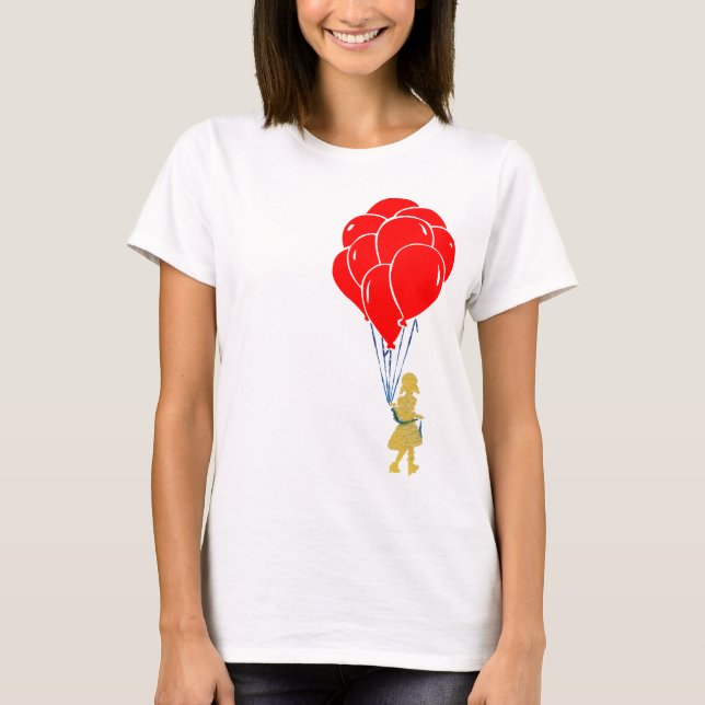 T-shirt ballons rouges. (Devant)