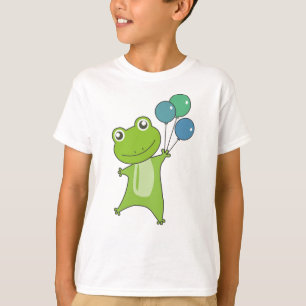 T-shirt Ballons verts grenouille Animaux amusants Enfants