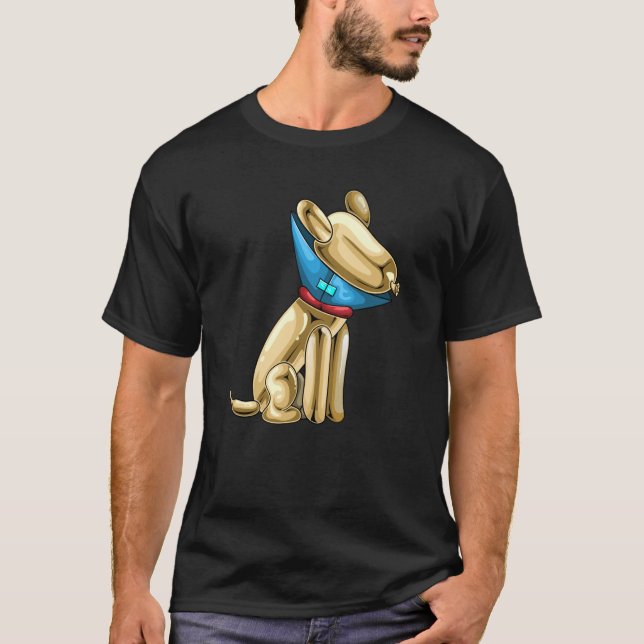T-shirt Balloon Balloon Animal Chien Cône de honte (Devant)