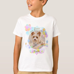 T-shirt Balloon bleu chien animal de compagnie