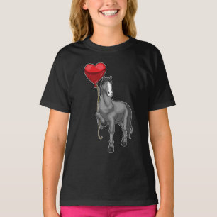 T-shirt Balloon du coeur du cheval