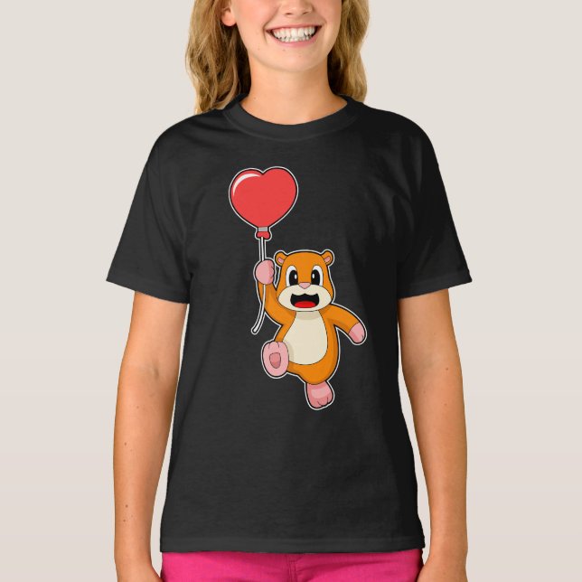 T-shirt Balloon Hamster Heart (Devant)