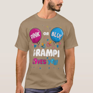 T-shirt Balloon rose ou bleu Grampi vous aime Genre Revea