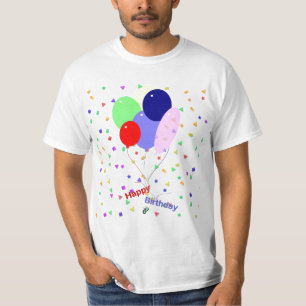 T-shirt Balloons colorés Joyeux Anniversaire