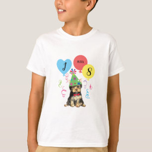 T-shirt Balloons de fête d'anniversaire Yorkie