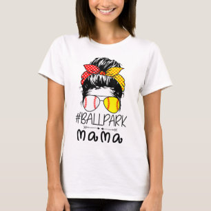 T-shirt BallPark Mama Baseball softball Fête des mères Mam