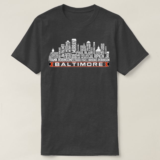T-shirt Baltimore Baseball Team All Time Legends Baltimore (Design devant)
