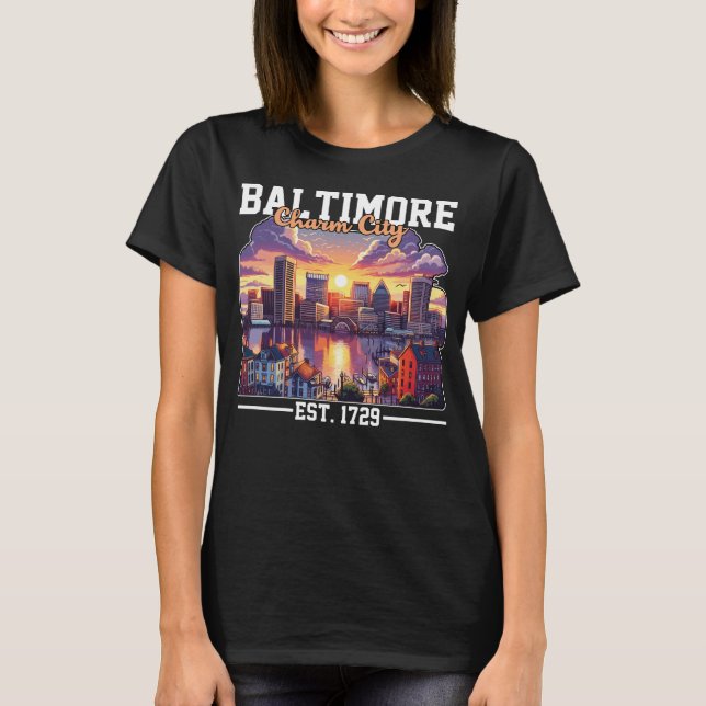 T-shirt Baltimore Charme Ville (Devant)