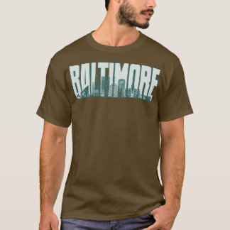T-shirt Baltimore City Skyline USA 1