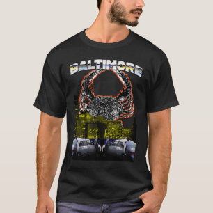 T-shirt Baltimore Skyline Vintage 90s Bootleg Style