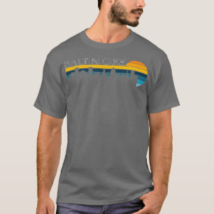 T-shirt Baltimore Skyline Vintage Retro Sunset Baltimore