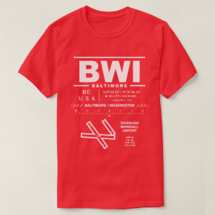 T-shirt Baltimore/Washington Int'l Airport BWI Tee - shirt