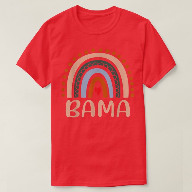 T-shirt Bama Arc-en-ciel Grand-mère mignonne Fête des mère (Design devant)