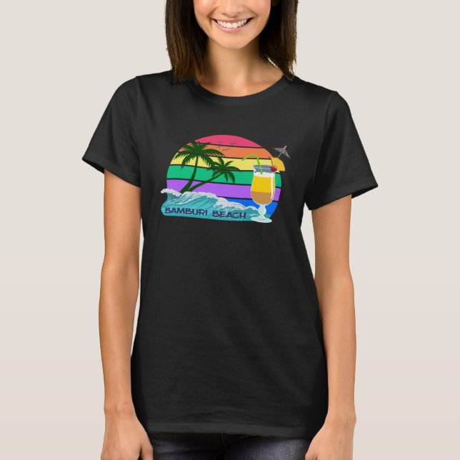 T-shirt Bamburi Beach Palms Kenya Africa Mombasa Party Sou (Devant)