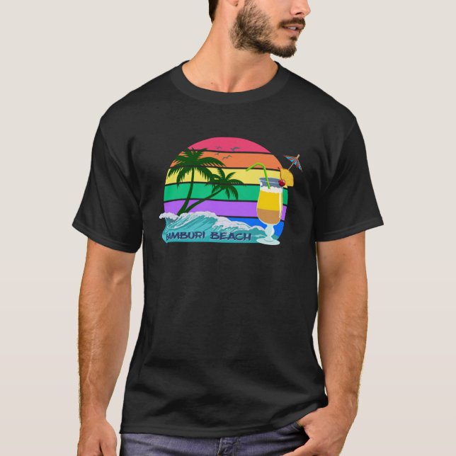 T-shirt Bamburi Beach Palms Kenya Africa Mombasa Party Sou (Devant)