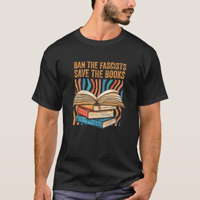 T-shirt Ban The Fascists Save The Books Introvert Reader B (Devant)