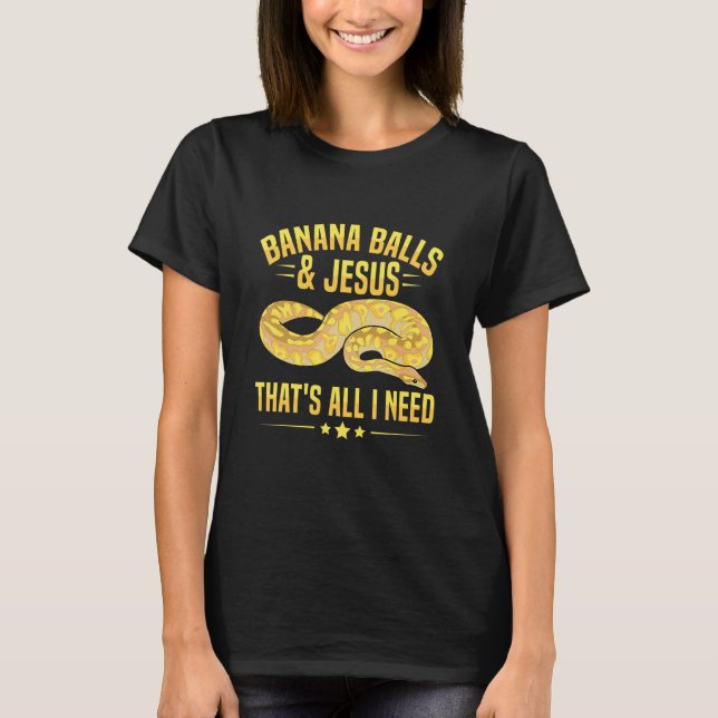 T-shirt Banana Ball Python for a Ball python breeder (Devant)