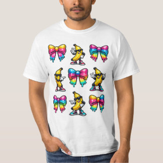 T-shirt Banana Coquette Arc-en-ciel Enfants Hommes Femmes