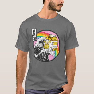 T-shirt Banana Lait Surf Kanagawa Wave Kawaii Anime Vap