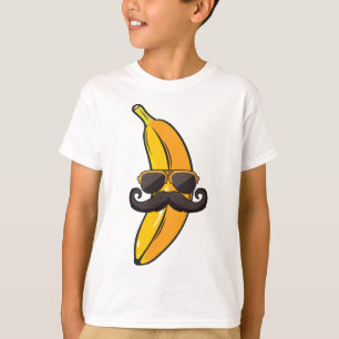 T-shirt Banana Mustache Lunettes de soleil Face Fruit Cool