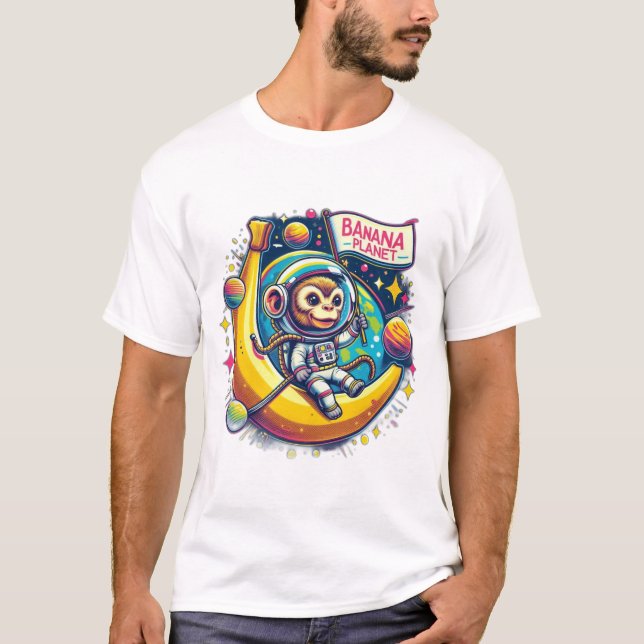 T-shirt "Banana Planet - Space Monkey Adventure" (Devant)