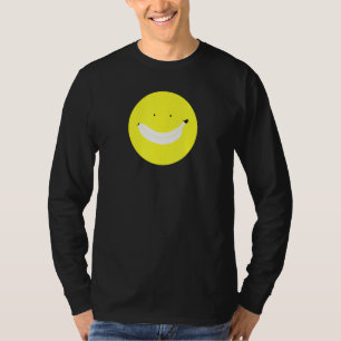 T-shirt Banana Smile Face Joyeux Fruit Amusant Amusant Cut