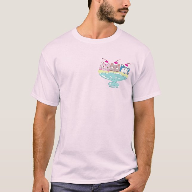 T-shirt Banana split kittens "Momo, Coco and Biru" (Devant)