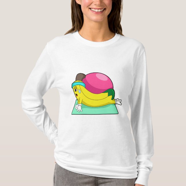 T-shirt Banane au yoga Fitness (Devant)