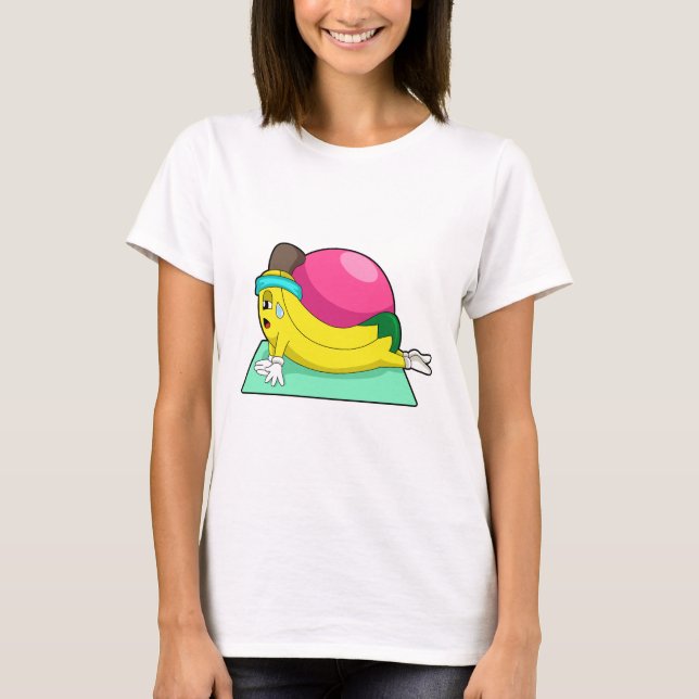 T-shirt Banane au yoga Fitness (Devant)