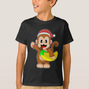 T-shirt Banane de Noël de singe