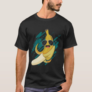 T-shirt Banane drôle avec lunettes de soleil Potassium sai