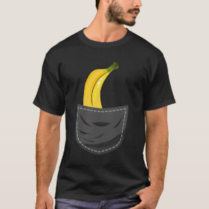T-shirt Banane en poche Graphisme Fruit Vegan Veggie Santé