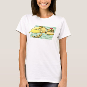 T-shirt Banane et Pancakes Petit déjeuner Plat
