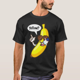 T-shirt Banane Réponse Téléphone Lunettes de soleil jaunes