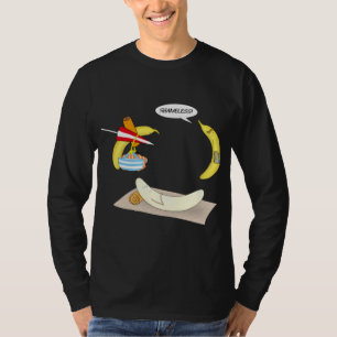 T-shirt Banane rougeâtre, amusant bronzage plage nourritur