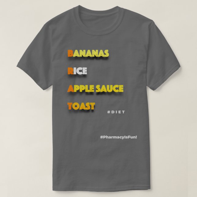 T-shirt Bananes Riz Sauce pomme Toast BRAT s Mugs Coussins (Design devant)